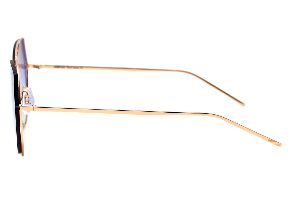 Óculos de Sol Hickmann Hi 3068 04F Dourado Brilho/ Azul Degradê Lente 5,8 Cm