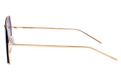Óculos de Sol Hickmann Hi 3068 04F Dourado Brilho/ Azul Degradê Lente 5,8 Cm