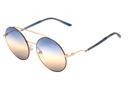 Óculos de Sol Hickmann Hi 3073 04B Dourado Brilho/ Azul E Amarelo Degradê 56 mm