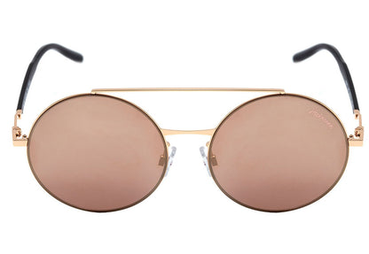 Óculos de Sol Hickmann Hi 3073 04B Dourado Brilho/ Azul E Amarelo Degradê 56 mm