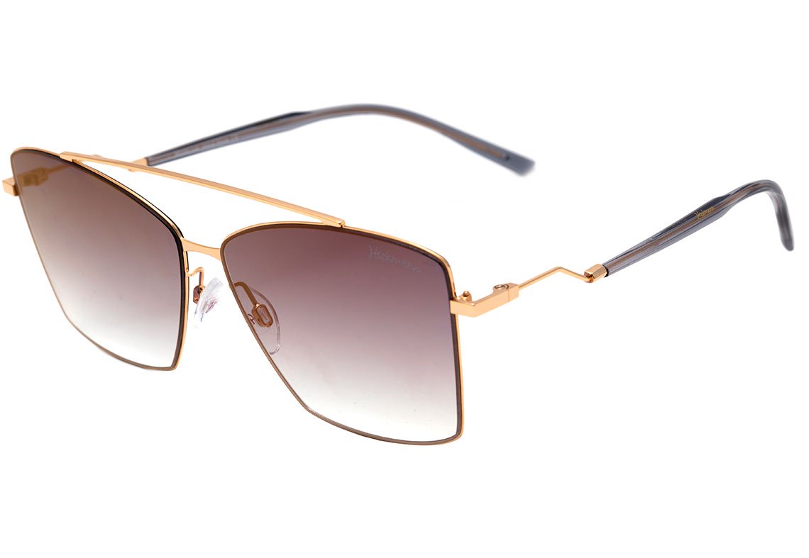 Hickmann HI 3074 04B Dourado Brilho / Rosa Espelhado Degradê - 62 mm  - Sol