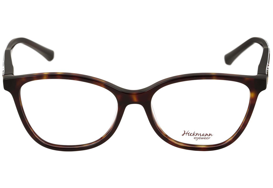 Óculos de Grau Hickmann Hi 6038 G21 Marrom Mesclado E Estampado Floral Brilho - 54 mm