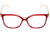 Óculos de Grau Hickmann Hi 6083 E01 Vermelho E Dourado Brilho Lente 5,5 Cm