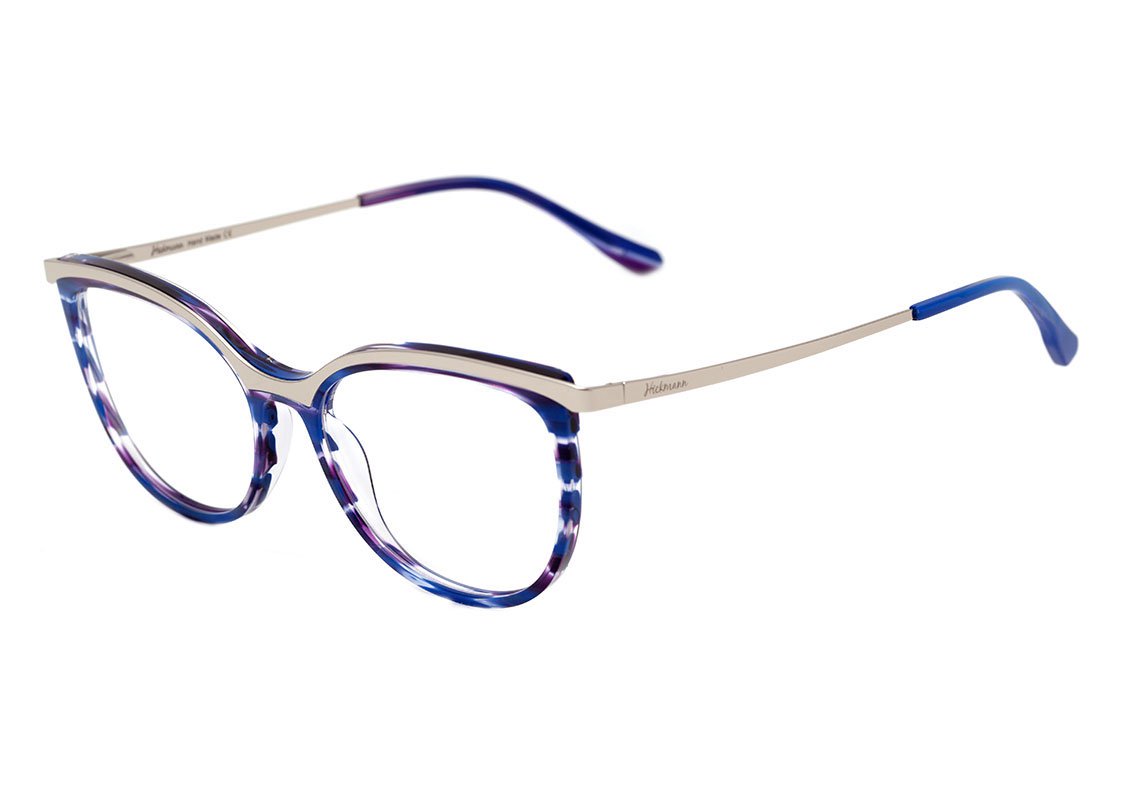 Hickmann HI 6108 A01 Preto e Dourado Brilho - 53 mm E02 Azul Mesclado E Prata Brilho 52 mm  - Grau