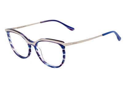 Hickmann HI 6108 A01 Preto e Dourado Brilho - 53 mm E02 Azul Mesclado E Prata Brilho 52 mm  - Grau