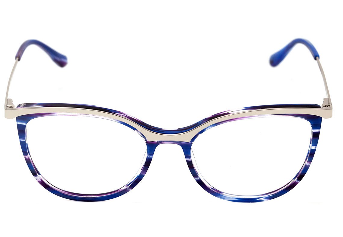 Hickmann HI 6108 A01 Preto e Dourado Brilho - 53 mm E02 Azul Mesclado E Prata Brilho 52 mm  - Grau