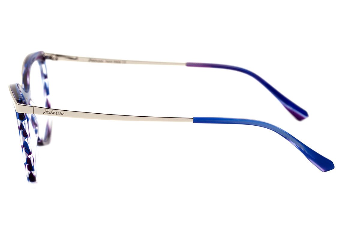 Hickmann HI 6108 A01 Preto e Dourado Brilho - 53 mm E02 Azul Mesclado E Prata Brilho 52 mm  - Grau