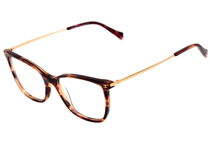 Hickmann Hi 6113 E01 Marrom Mesclado E Dourado Brilho Lente 5,4 Cm  - Grau