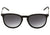 Óculos de Sol Hickmann HI 9020 A01 Preto E Prata Brilho/ Preto Degradê - Lente 5,2 Cm