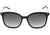 Óculos de Sol Hickmann Hi 9048 A01 Preto E Prata Brilho/ Preto Degradê - Lente 5,4 Cm
