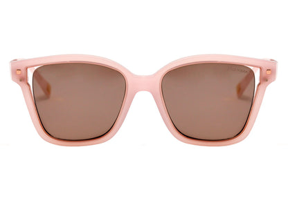 Hickmann HI 9072 T02 Rosa Translúcido Brilho / Marrom - Lente 5,3 cm