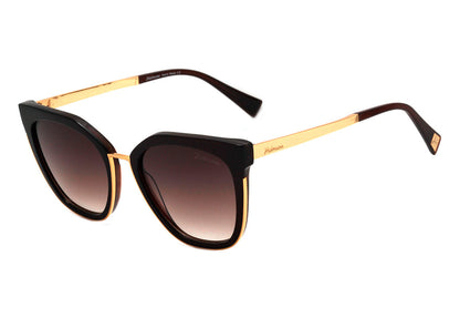 Óculos de Sol Hickmann Hi 9079 E01 Marrom Brilho/ Marrom Degradê 54 mm