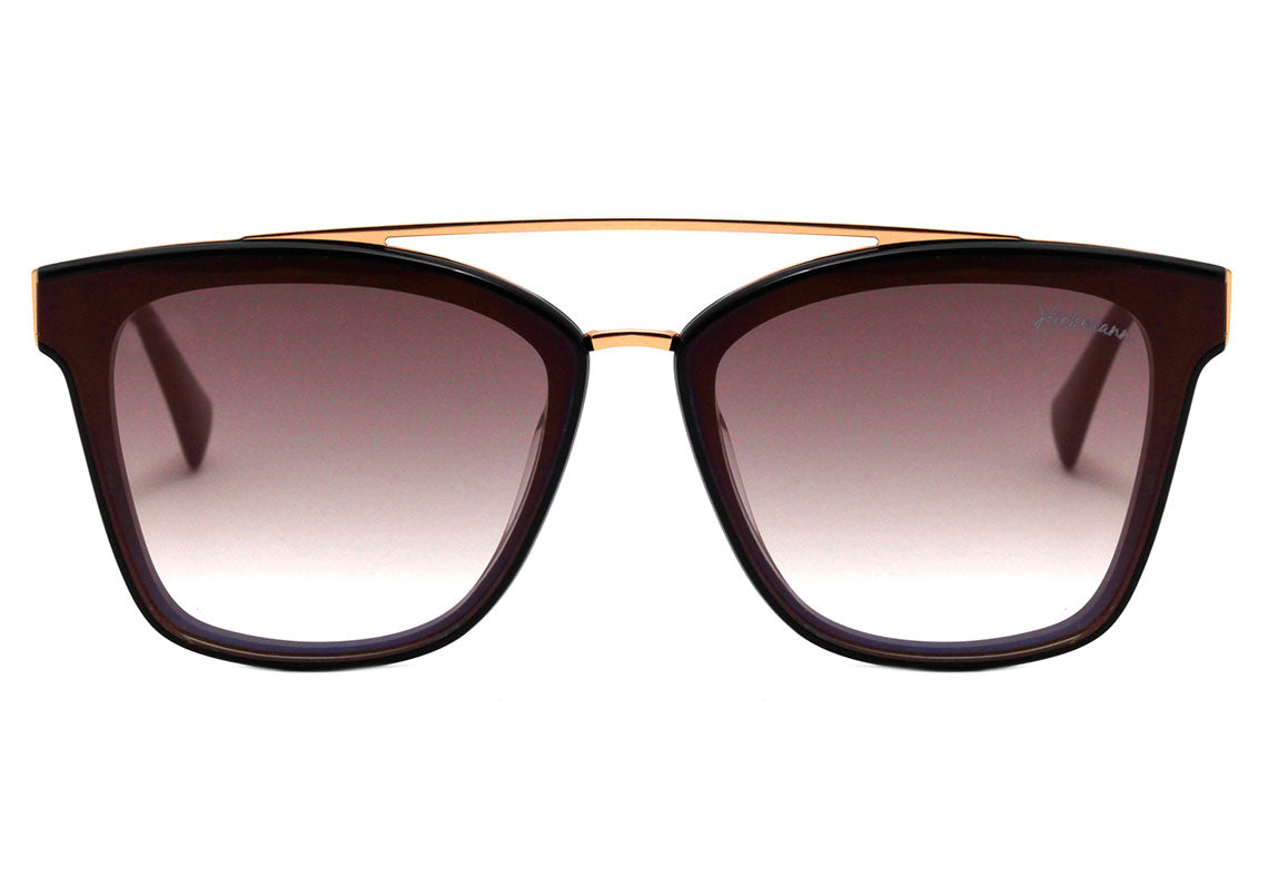 Hickmann HI 9081 A01 Preto Brilho / Rosê Espelhado Degradê - Lente 6,6 cm  - Sol