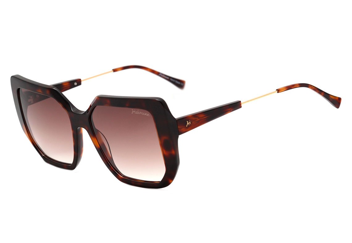 Óculos de Sol Hickmann Hi 9085 G21 Marrom Mesclado Brilho/ Marrom Degradê 56 mm