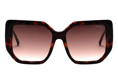 Óculos de Sol Hickmann Hi 9085 G21 Marrom Mesclado Brilho/ Marrom Degradê 56 mm