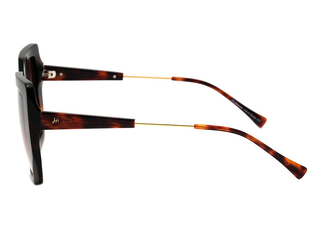 Óculos de Sol Hickmann Hi 9085 G21 Marrom Mesclado Brilho/ Marrom Degradê 56 mm