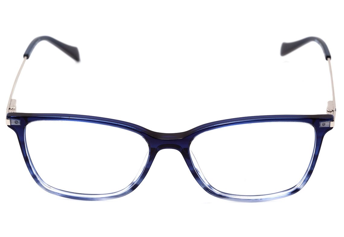 Hickmann HI 6117 C02 Azul Translúcido e Prata Brilho - 53 mm  - Grau