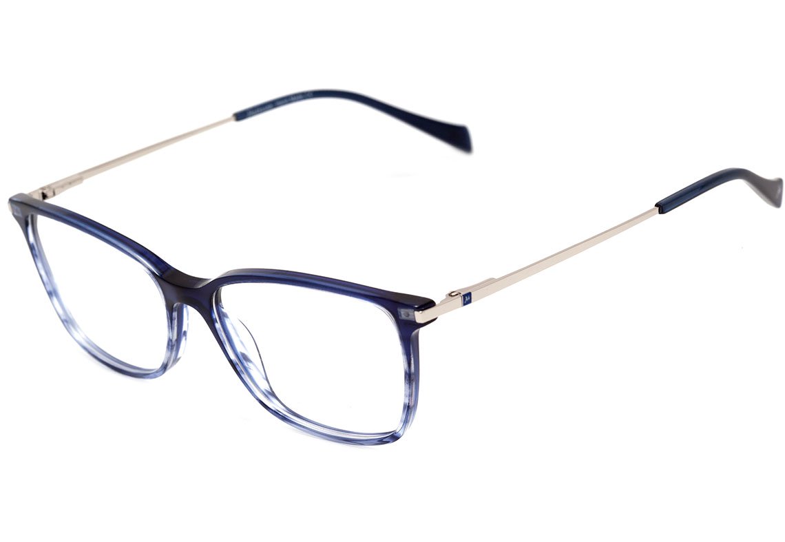 Hickmann HI 6117 C02 Azul Translúcido e Prata Brilho - 53 mm  - Grau