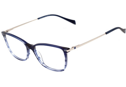 Hickmann HI 6117 C02 Azul Translúcido e Prata Brilho - 53 mm  - Grau