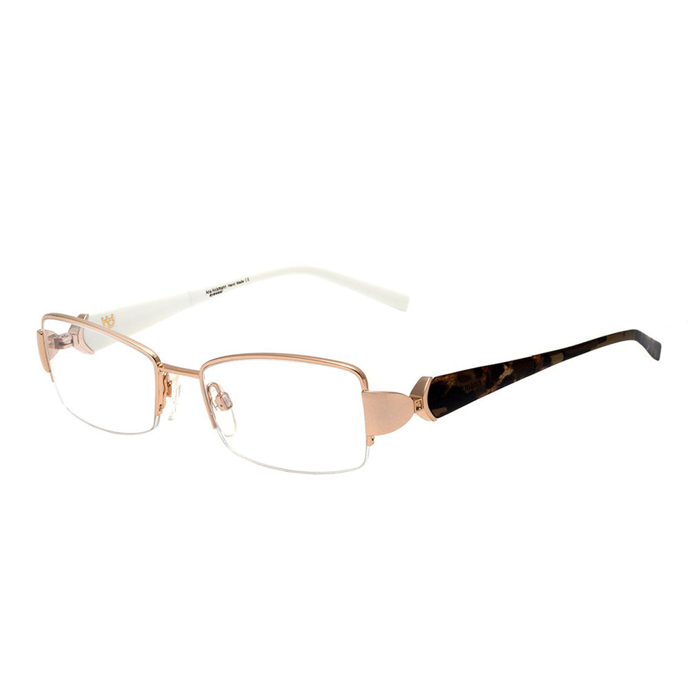Ana Hickmann AH 1215 04C Dourado e Branco Brilho - Lente 5,1 cm  - Grau