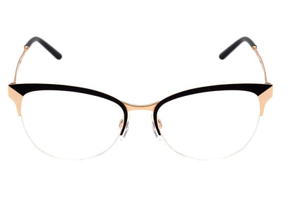 Ana Hickmann AH 1352 09A Preto Fosco e Dourado Brilho - Lente 5,4 cm  - Grau