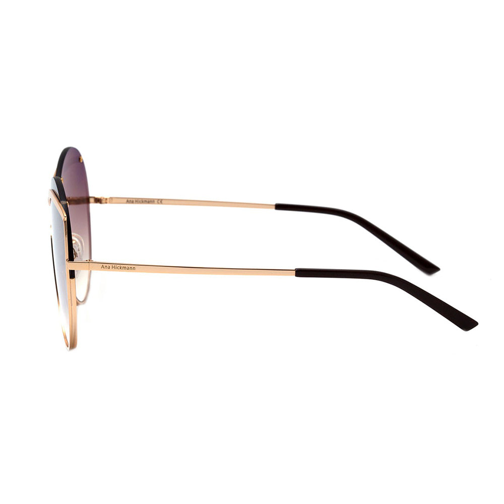 Óculos de Sol Ana Hickmann AH 3182 04A Dourado Brilho/ Dourado Degradê Espelhado