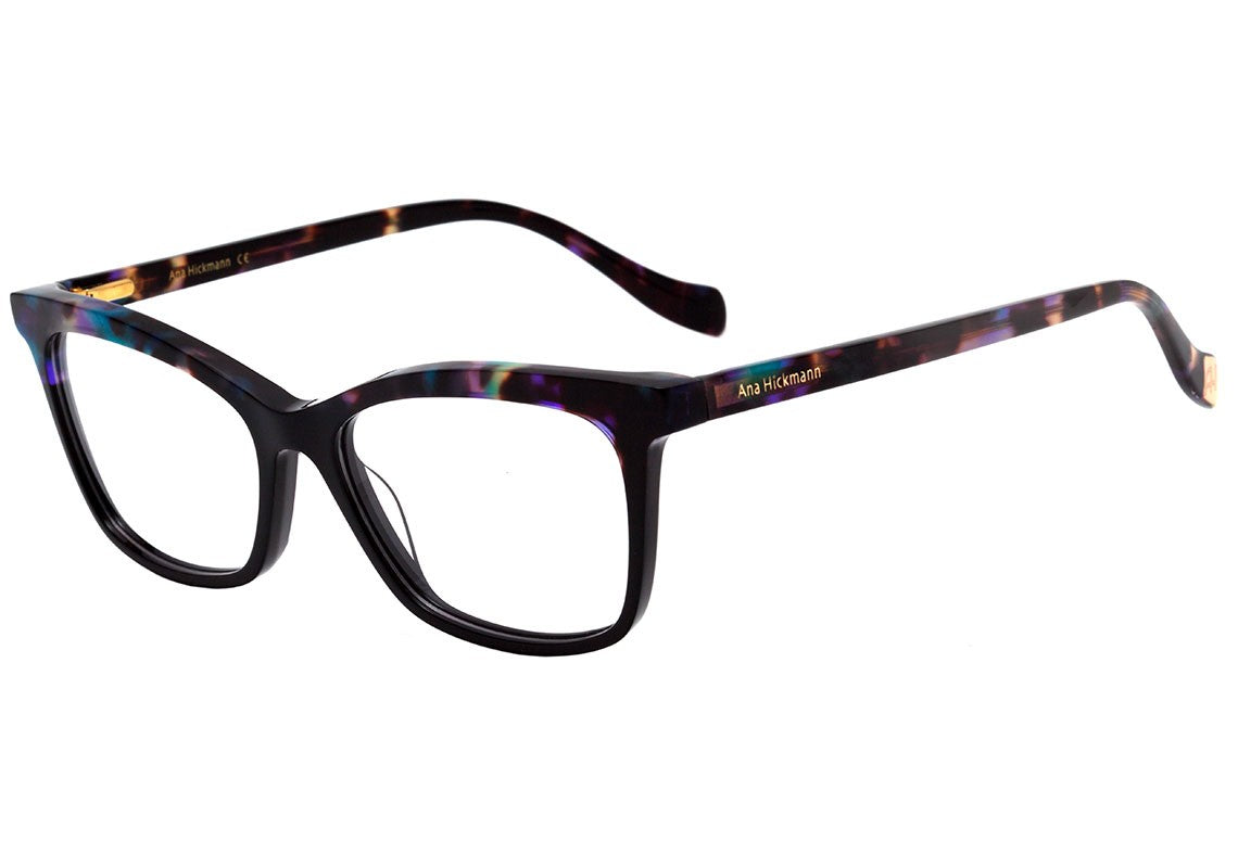 Ana Hickmann AH6335 C01 Preto e Marrom Mesclado Brilho - Grau - 54 mm