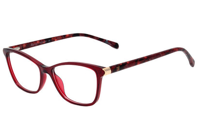 Óculos de Grau Bulget Bg 4094 T02 Vermelho Translúcido E Mesclado Brilho - Lente 5,5 Cm