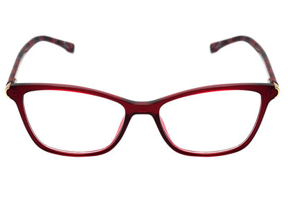 Óculos de Grau Bulget Bg 4094 T02 Vermelho Translúcido E Mesclado Brilho - Lente 5,5 Cm