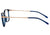 Óculos de Grau Bulget Bg 4112 C04 Azul E Cinza Translúcido Brilho - Lente 5,5 Cm