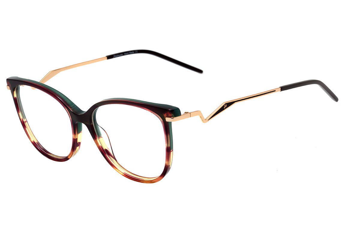 Óculos de Grau Hickmann Hi 6097 C03 Marrom E Verde Mesclado - 53 mm