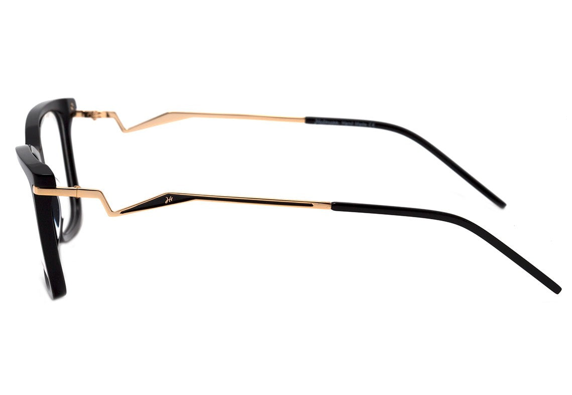 Óculos de Grau Hickmann HI 6100 A01 Preto E Dourado Brilho - 54 mm