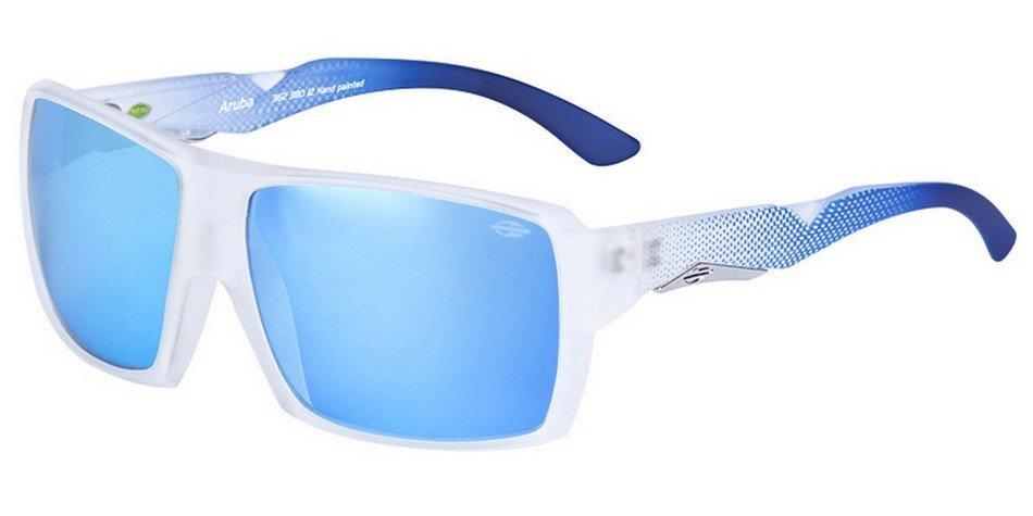 Óculos de Sol Mormaii Aruba Transparente Fosco E Azul/ Azul Espelhada