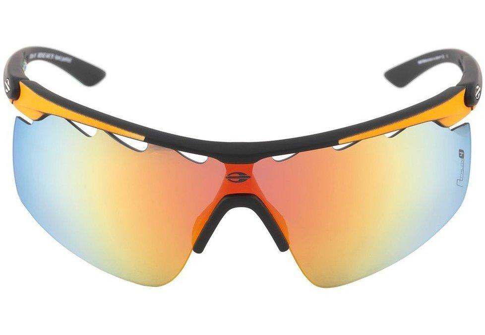 Óculos de Sol Mormaii Athlon Iv Preto E Laranja Fosco/ Amarelo Espelhado