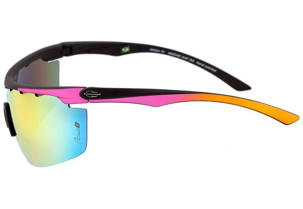 Mormaii Athlon IV Preto e Rosa Fosco / Rosa e Amarelo Espelhado - Lente 16,8 cm  - Sol
