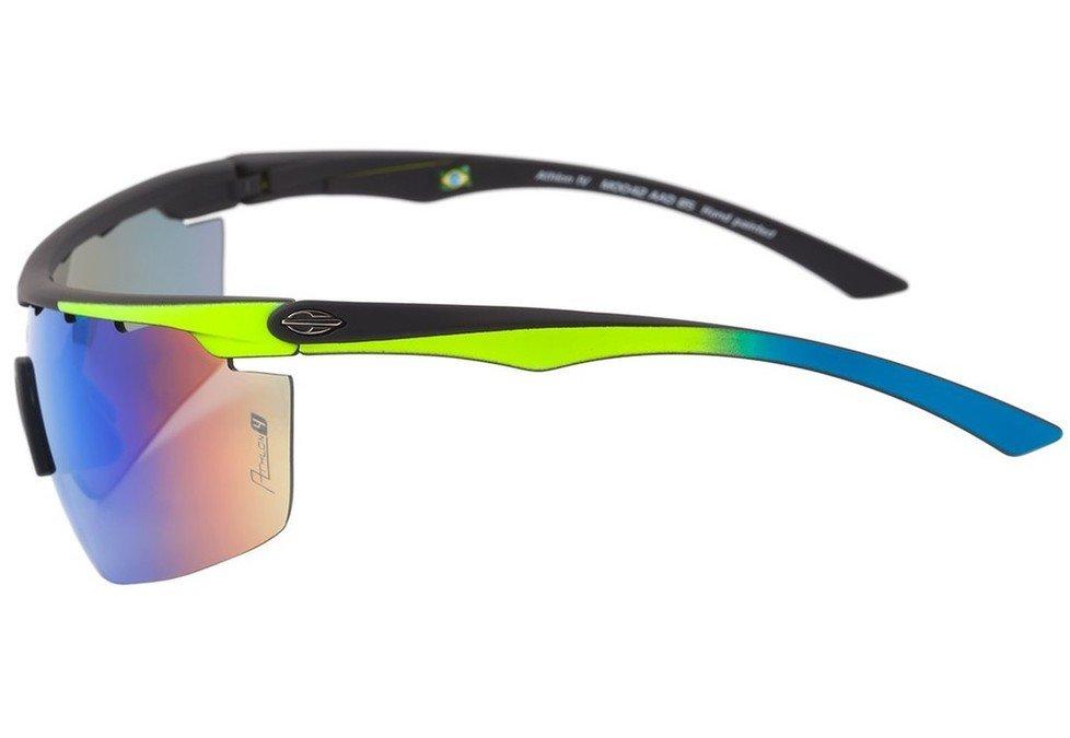 Mormaii Athlon IV Preto e Verde Fosco / Verde e Azul Espelhado - Lente 16,8 cm  - Sol