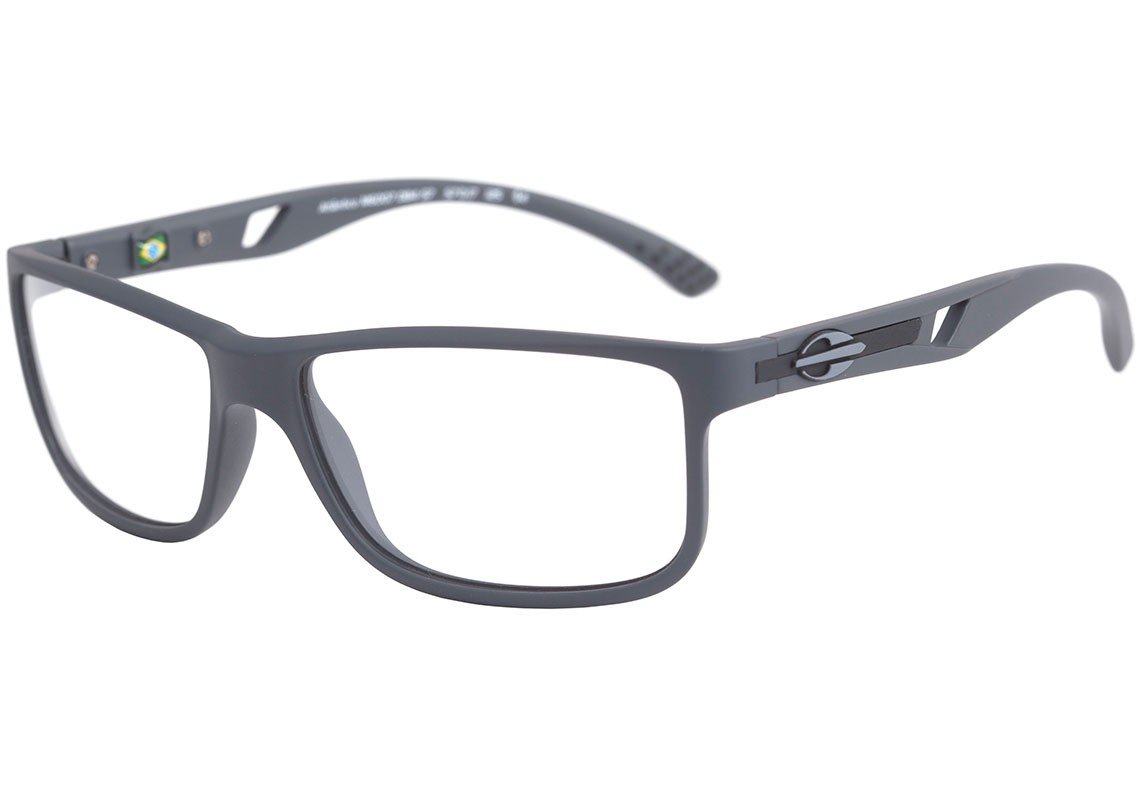 Óculos de Grau Mormaii Atlântico Cinza E Preto Fosco - Lente 5,7 Cm