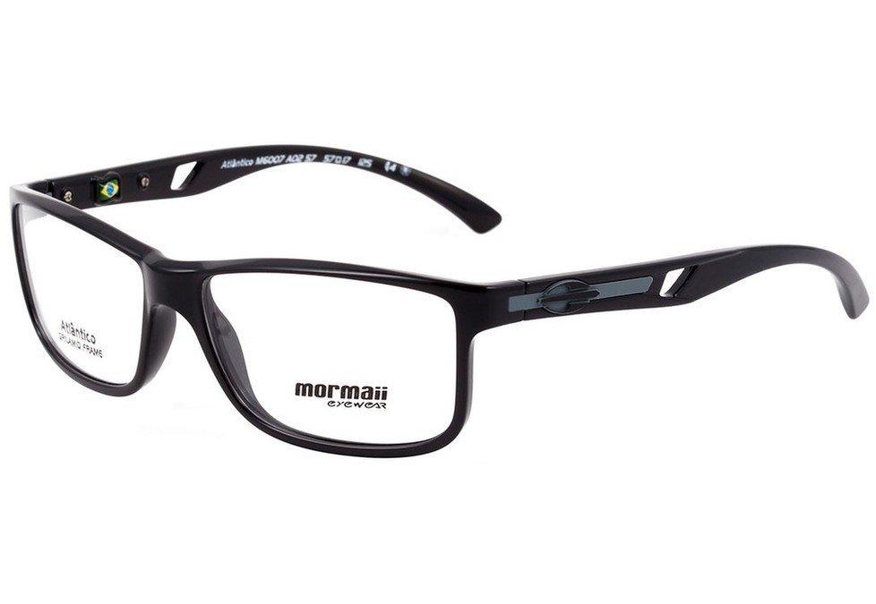 Óculos de Grau Mormaii Atlântico Preto Brilho - Lente 5,7 cm
