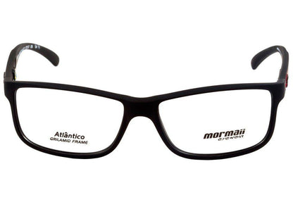 Mormaii Atlântico Preto e Vermelho Fosco - Lente 5,7 cm  - Grau