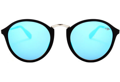 Óculos de Sol Mormaii Cali Preto Fosco / Azul Espelhado Unico - Lente 5,0 cm