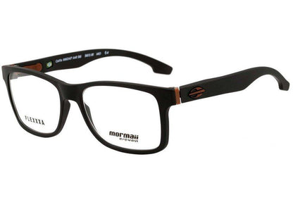 Óculos de Grau Mormaii Califa Flexxxa Preto E Laranja Fosco - Lente 5,6 Cm