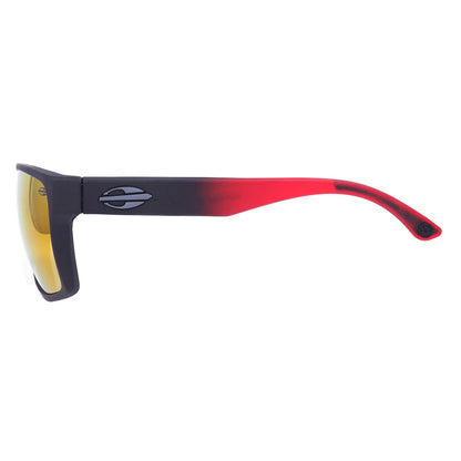 Mormaii Carmel Preto Fosco/ Vermelho e Amarelo Espelhado - Lente 6,4 cm  - Sol