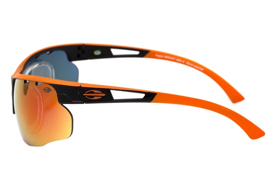 Óculos de Sol Mormaii Eagle Clip-On Mormaii Eagle Clip-On Preto E Laranja Fosco/ Vermelho Espelhado