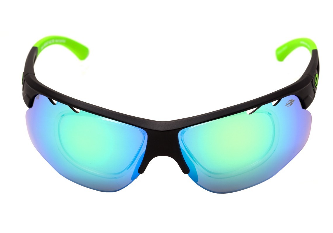 Óculos de Sol Mormaii Eagle Clip On Preto e Verde Fosco / Verde Espelhado - Lente 6,5 cm
