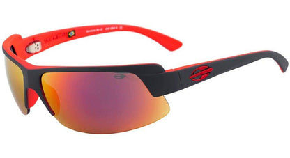 Óculos de Sol Mormaii Gamboa Air III Cinza e Laranja / Vermelho Espelhado - 65 mm