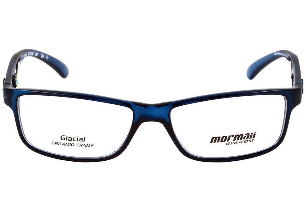 Óculos de Grau Mormaii Glacial Azul Translúcido Brilho - Lente 5,3 Cm