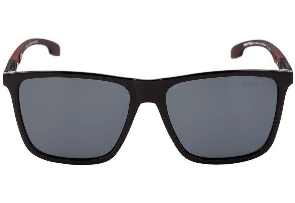 Mormaii Hawaii Preto Brilho e Vinho Fosco / Preto Polarizado - Lente 5,8 cm  - Sol