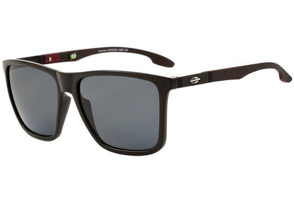 Mormaii Hawaii Preto Brilho e Vinho Fosco / Preto Polarizado - Lente 5,8 cm  - Sol