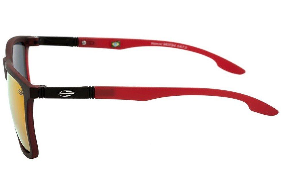Óculos de Sol Mormaii Hawaii Preto E Vermelho Fosco/ Vermelho Espelhado