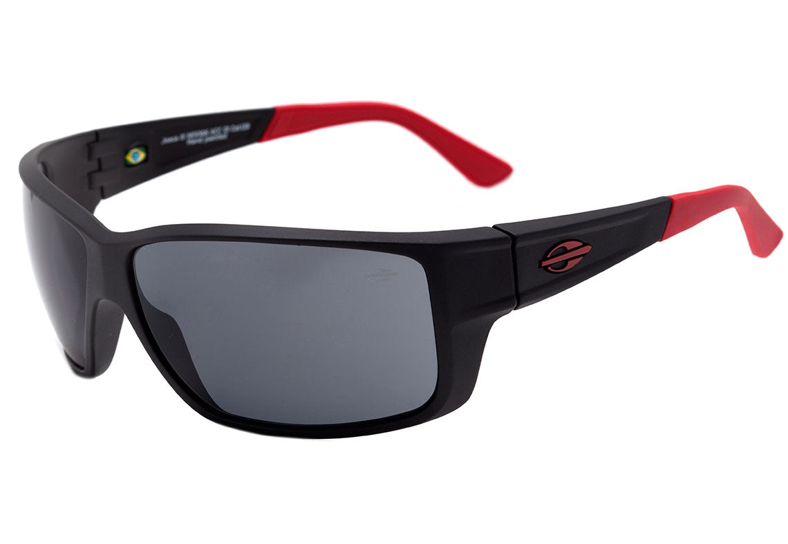 Mormaii Joaca III Preto e Vermelho Fosco / Cinza Unico - Lente 5,5 cm  - Sol